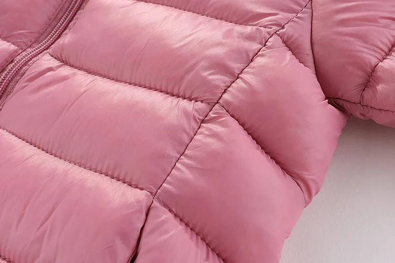 Children 4-12 years old down cotton jacket clothes for boys girls cotton padded clothes kids fleece hooded coats