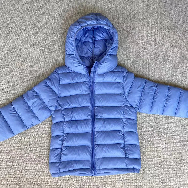 Children 4-12 years old down cotton jacket clothes for boys girls cotton padded clothes kids fleece hooded coats