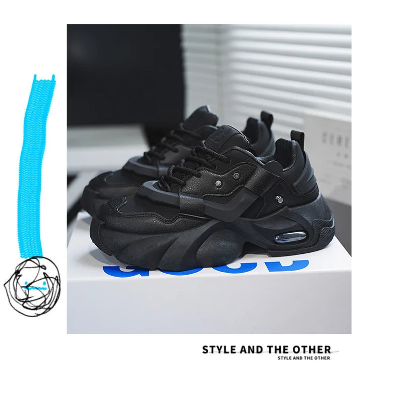 Shoes Men High Quality Platform Sneaker Fashion High-top Leather Sports Men 2026 Thick-soled Casual Shoes Zapatillas Hombre