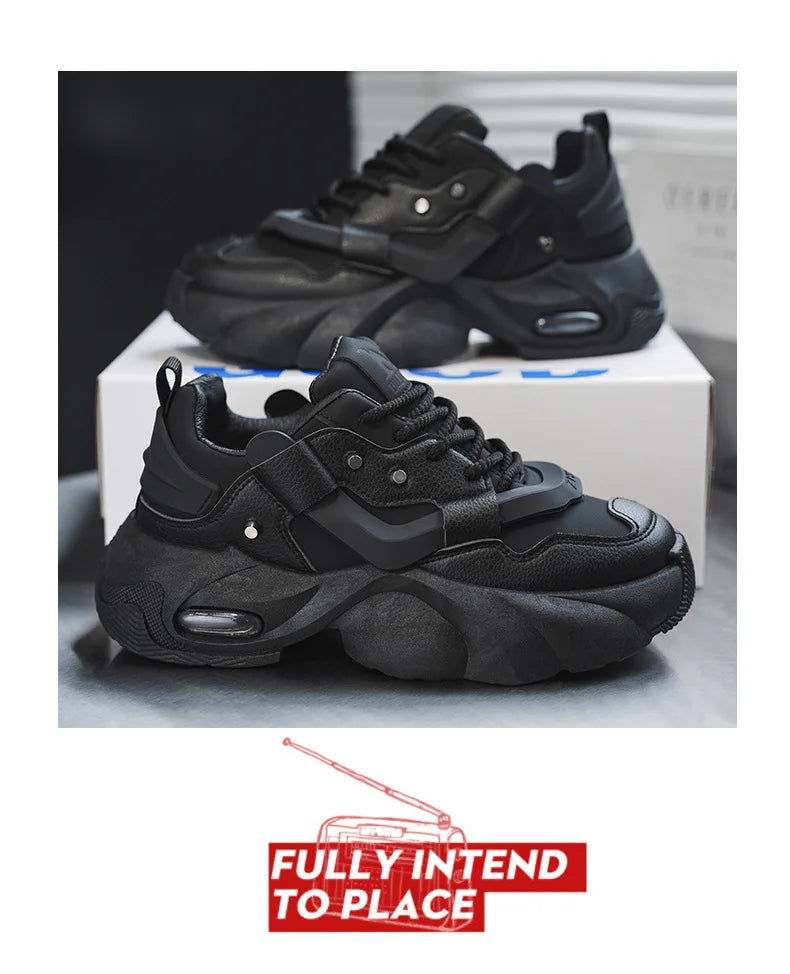 Shoes Men High Quality Platform Sneaker Fashion High-top Leather Sports Men 2026 Thick-soled Casual Shoes Zapatillas Hombre