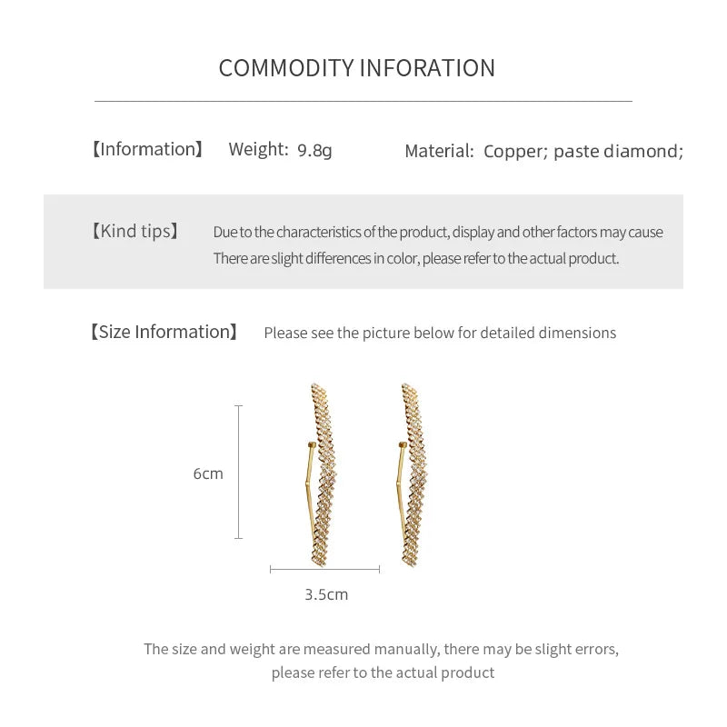 DREJEW Exquisite Inlaid Rhinestone Earring for Women Light Luxury High-end Versatile Hoop Earrings Stylish Elegant Jewelry