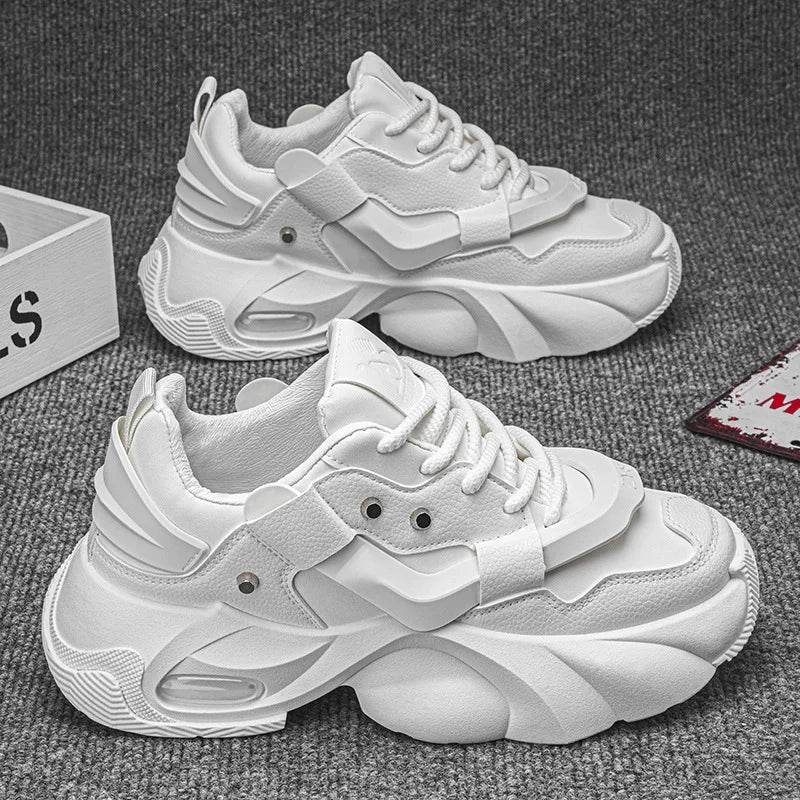 Shoes Men High Quality Platform Sneaker Fashion High-top Leather Sports Men 2026 Thick-soled Casual Shoes Zapatillas Hombre