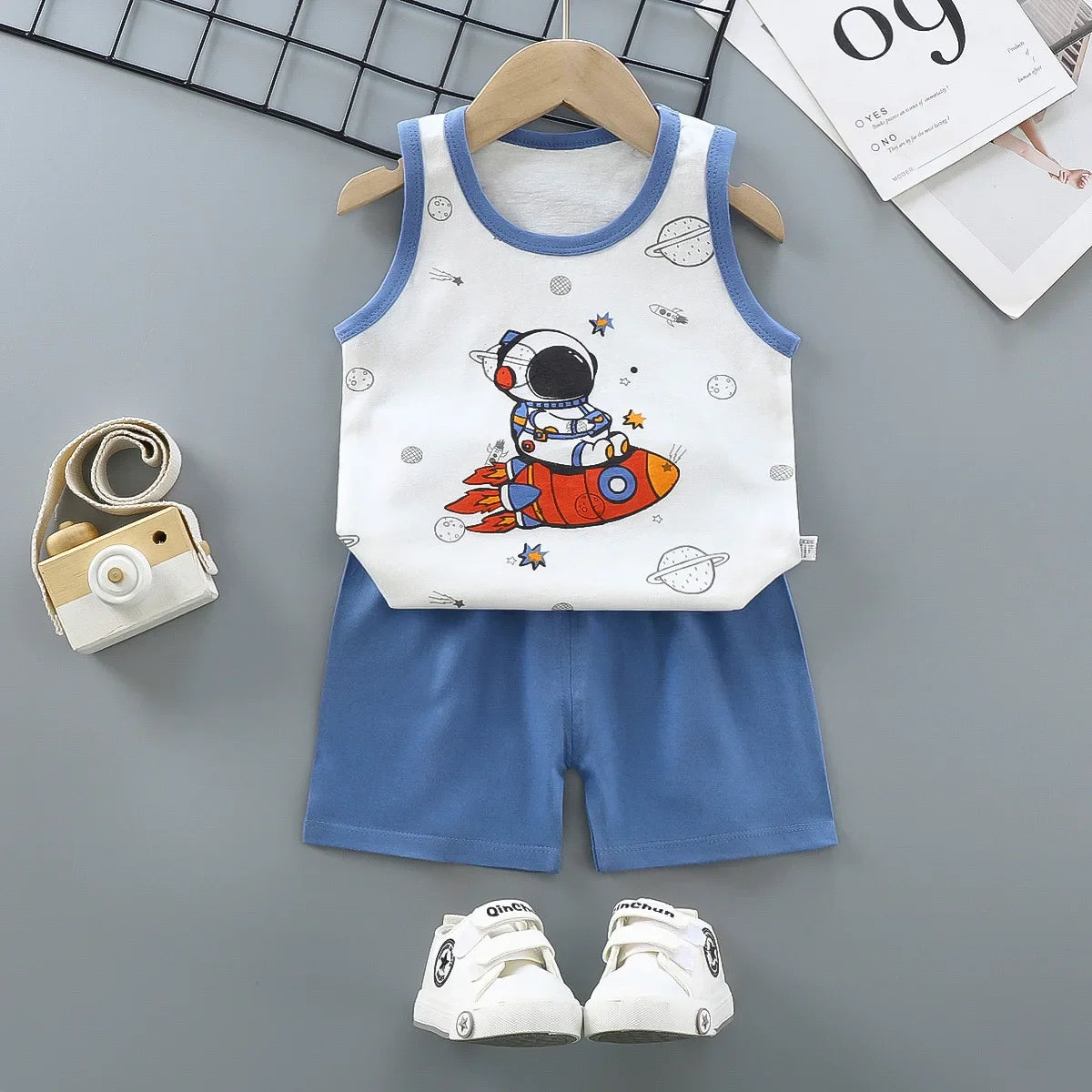 Children Sets Kids Clothes Boys Girls Vest Suit Summer Children&