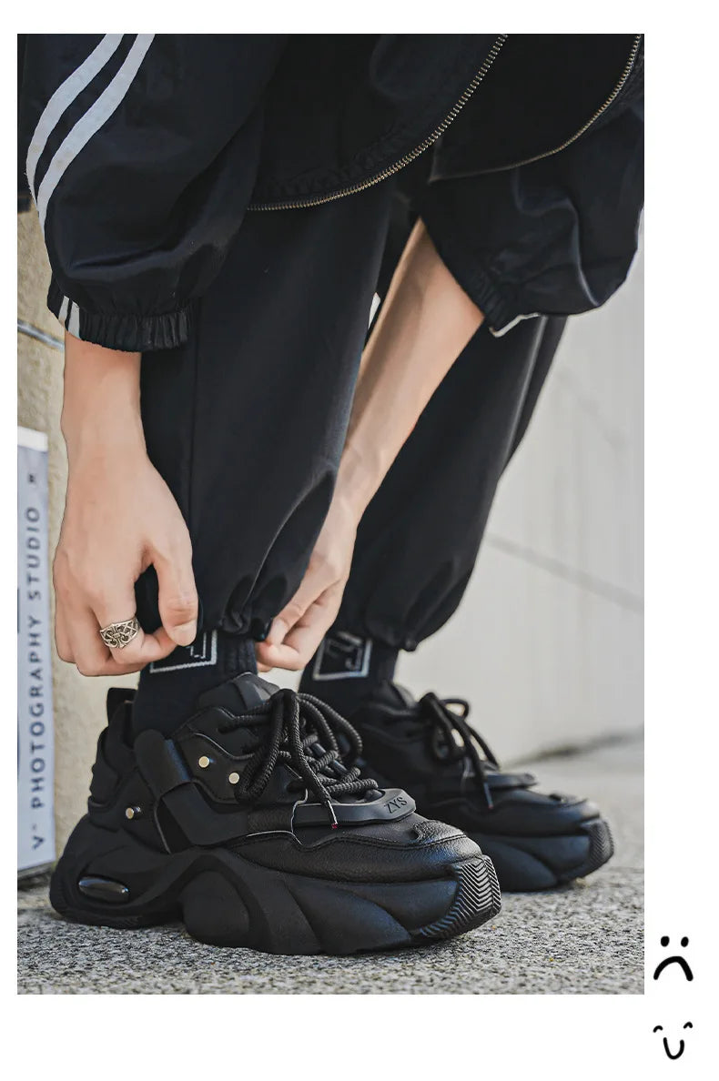 Shoes Men High Quality Platform Sneaker Fashion High-top Leather Sports Men 2026 Thick-soled Casual Shoes Zapatillas Hombre