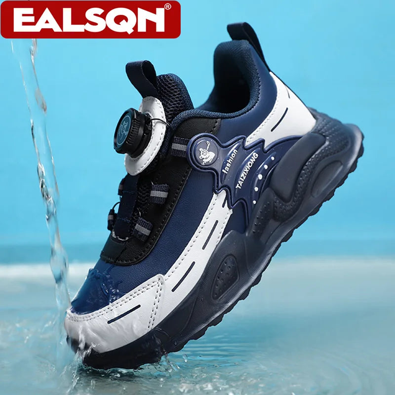 Fashion Children Shoes Boy Sneaker Non-slip School Casual Walking Shoes Leather Tennis Sport Shoes for Kids Girls 5 To 16 Years