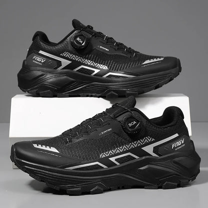 Shoes for Men 2025 New Men Sneakers Leather Waterproof Mountaineering Camping Hiking Shoes Thick Sole Comfortable Running Shoes