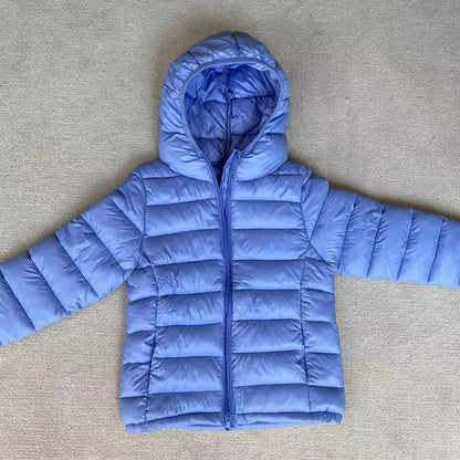 Children 4-12 years old down cotton jacket clothes for boys girls cotton padded clothes kids fleece hooded coats