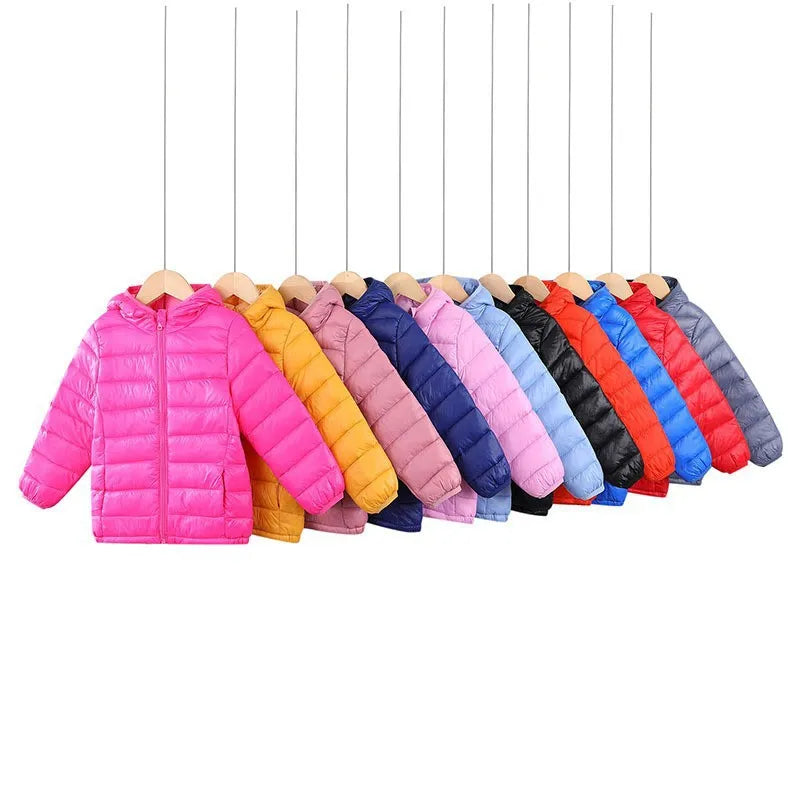 Children 4-12 years old down cotton jacket clothes for boys girls cotton padded clothes kids fleece hooded coats