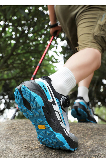 Shoes for Men 2025 New Men Sneakers Leather Waterproof Mountaineering Camping Hiking Shoes Thick Sole Comfortable Running Shoes