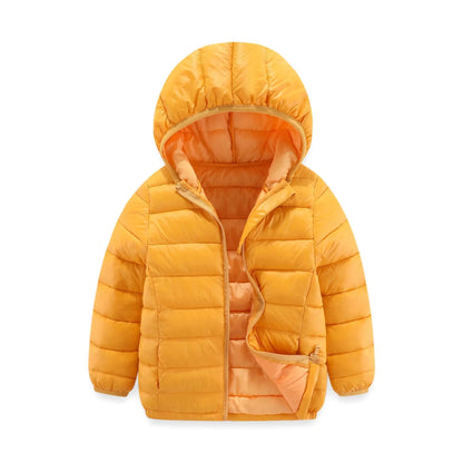Children 4-12 years old down cotton jacket clothes for boys girls cotton padded clothes kids fleece hooded coats