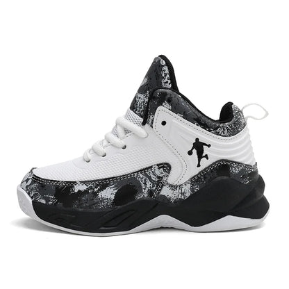 2025 Basketball Shoes for Kids Sneakers New Boys Brand Thick Sole Non-slip Children Sports Shoes Child Boy Basket Trainer Shoes