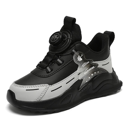 Fashion Children Shoes Boy Sneaker Non-slip School Casual Walking Shoes Leather Tennis Sport Shoes for Kids Girls 5 To 16 Years
