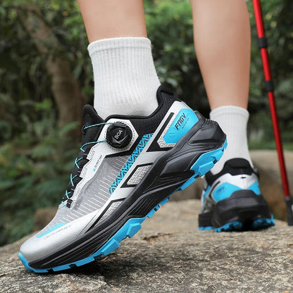 Shoes for Men 2025 New Men Sneakers Leather Waterproof Mountaineering Camping Hiking Shoes Thick Sole Comfortable Running Shoes