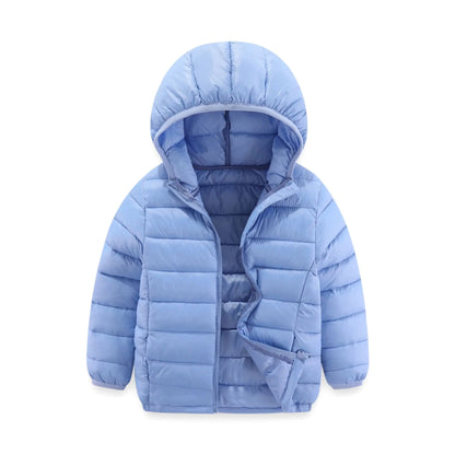 Children 4-12 years old down cotton jacket clothes for boys girls cotton padded clothes kids fleece hooded coats