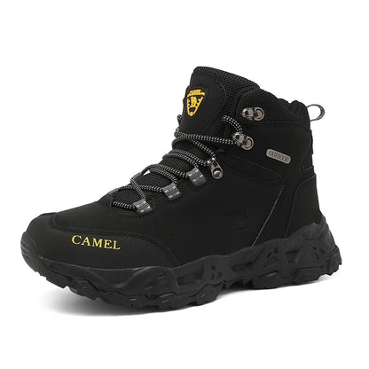 Outdoor Waterproof Hiking Shoes for Men Leather Walking Sneakers Anti-Slip Climbing Trekking Shoes Comfortable Man Work Boots