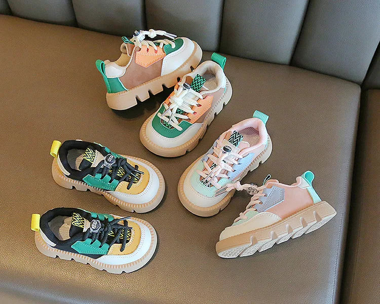Kids Sports Shoes Spring Autumn 1-6 Years Children Casual Outdoor Sneakers Boys Girls Soft Sole Breathable Running Shoes 21-30