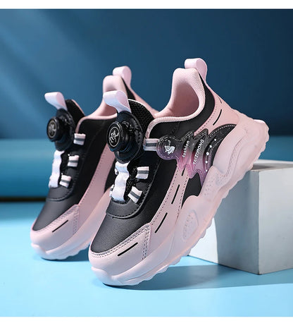Fashion Children Shoes Boy Sneaker Non-slip School Casual Walking Shoes Leather Tennis Sport Shoes for Kids Girls 5 To 16 Years