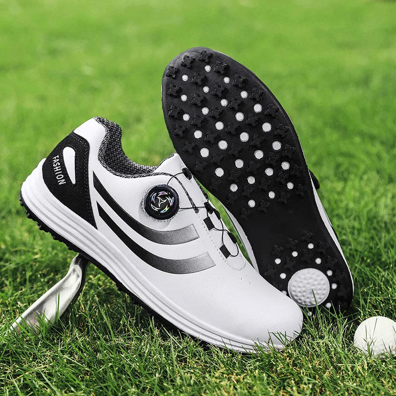 Golf Shoes for Men, Fashionable and Casual, Suitable for Outdoor Use, Breathable and Comfortable, With Anti-Slip Soles in White