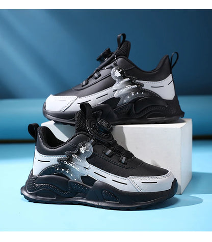 Fashion Children Shoes Boy Sneaker Non-slip School Casual Walking Shoes Leather Tennis Sport Shoes for Kids Girls 5 To 16 Years