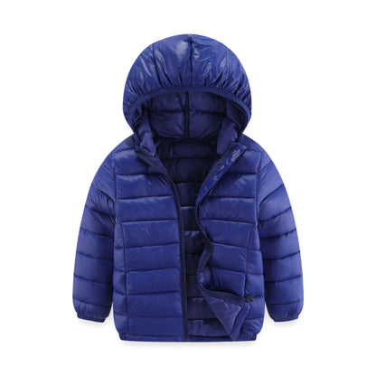 Children 4-12 years old down cotton jacket clothes for boys girls cotton padded clothes kids fleece hooded coats