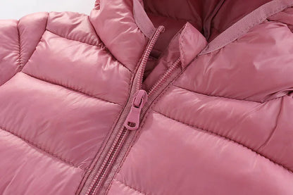 Children 4-12 years old down cotton jacket clothes for boys girls cotton padded clothes kids fleece hooded coats