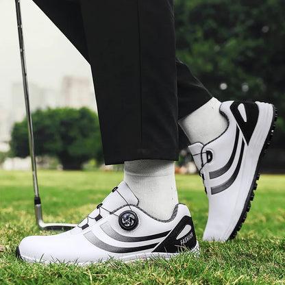 Golf Shoes for Men, Fashionable and Casual, Suitable for Outdoor Use, Breathable and Comfortable, With Anti-Slip Soles in White
