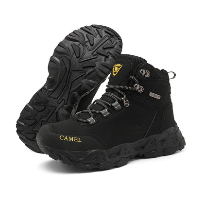Outdoor Waterproof Hiking Shoes for Men Leather Walking Sneakers Anti-Slip Climbing Trekking Shoes Comfortable Man Work Boots