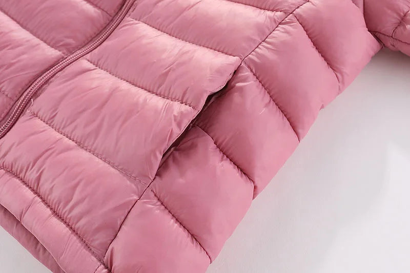 Children 4-12 years old down cotton jacket clothes for boys girls cotton padded clothes kids fleece hooded coats