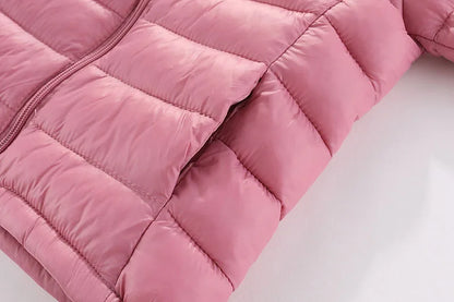 Children 4-12 years old down cotton jacket clothes for boys girls cotton padded clothes kids fleece hooded coats