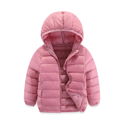 Children 4-12 years old down cotton jacket clothes for boys girls cotton padded clothes kids fleece hooded coats