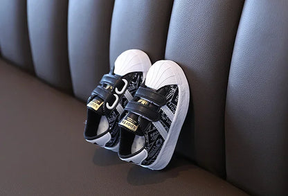 Kids Shoes for Baby Girls and Boys Anti-slip Soft Rubber Bottom Baby Sneaker Casual Flat Shoes Children Size 21-30
