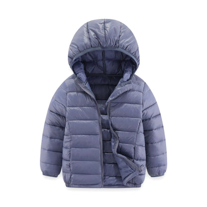 Children 4-12 years old down cotton jacket clothes for boys girls cotton padded clothes kids fleece hooded coats