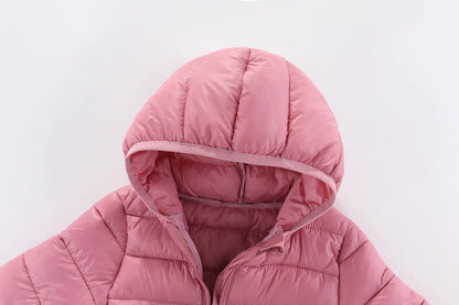Children 4-12 years old down cotton jacket clothes for boys girls cotton padded clothes kids fleece hooded coats