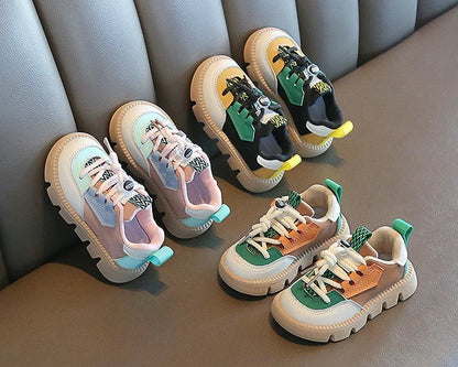 Kids Sports Shoes Spring Autumn 1-6 Years Children Casual Outdoor Sneakers Boys Girls Soft Sole Breathable Running Shoes 21-30