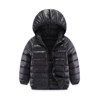 Children 4-12 years old down cotton jacket clothes for boys girls cotton padded clothes kids fleece hooded coats
