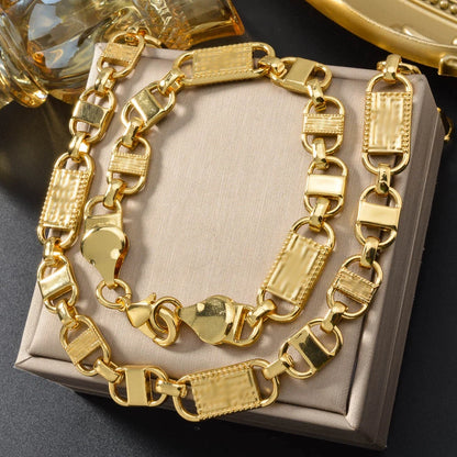 ZEADear 2024 New Jewelry Sets Good Quality Necklace Men Bracelet Women Gold Color Chains Links Female Party Gift for Friends